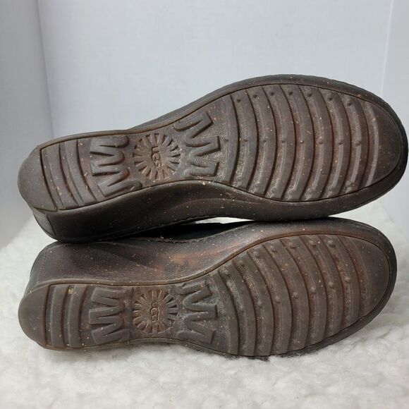 Ugg Women’s Skyfall Suede Wedge Boots Black Insulated Leather Boot 9 1006145 - Picture 9 of 9